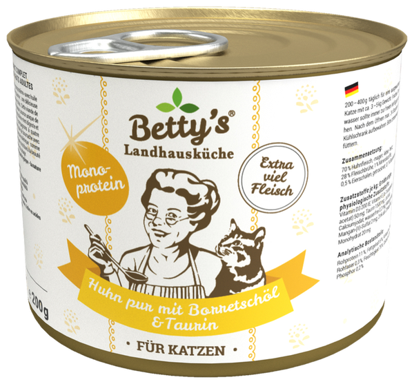 Betty’s Country Kitchen Pure Chicken with Borage Oil Grain-Free Wet Cat Food