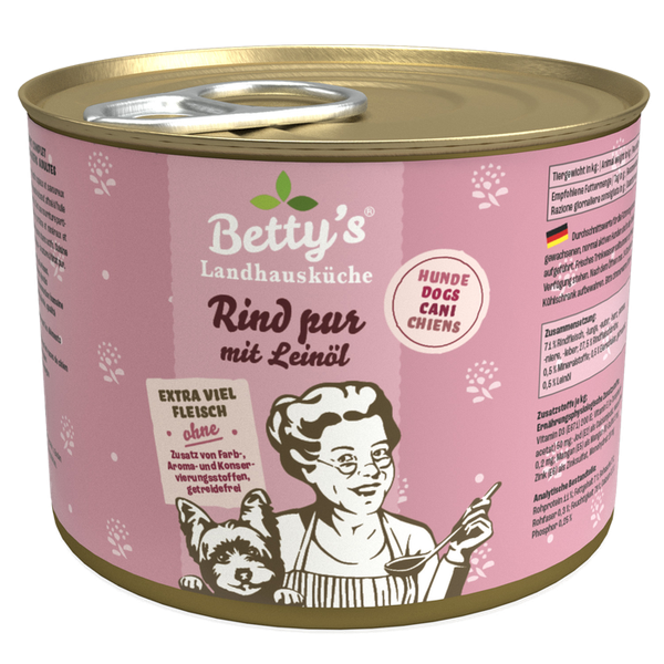 Betty’s Country Kitchen Beef Pure with Flaxseed Oil Grain-Free Wet Dog Food