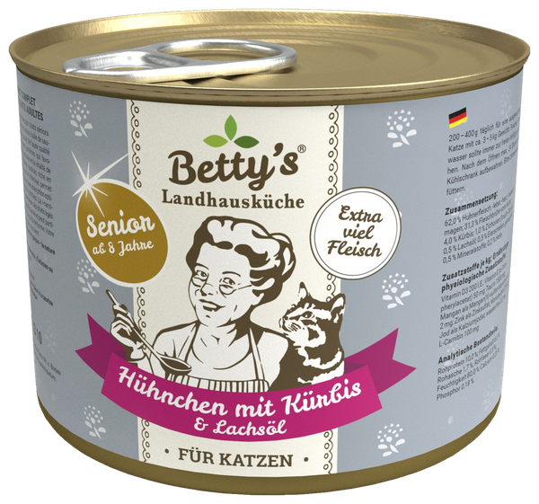 Betty’s Country Kitchen Senior Chicken with Pumpkin & Salmon Oil Grain-Free Wet Cat Food